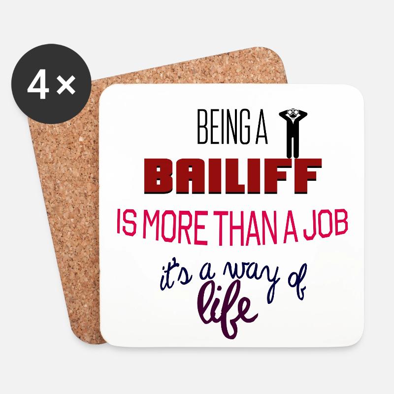 Being a bailiff - Untersetzer (4er-Set) - Weiß