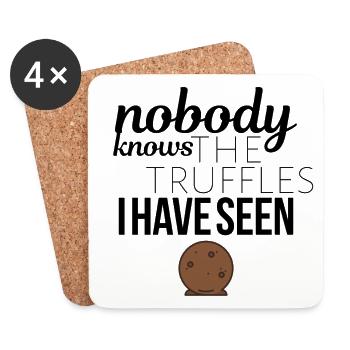 Personne ne connaît les truffes que j'ai vu - Dessous de verre (lot de 4) - blanc - Devant