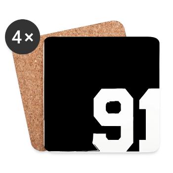 Year 1991 - Coasters (set of 4) - white - Front