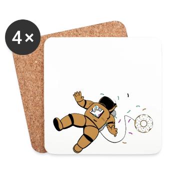 Astronautnut - Dessous de verre (lot de 4) - blanc - Devant