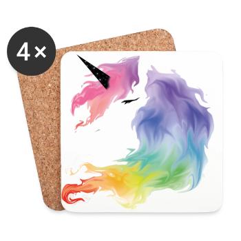 Unicorn - Untersetzer (4er-Set) - Weiß - Vorne