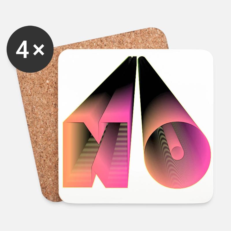 NEIN! - Untersetzer (4er-Set) - Weiß