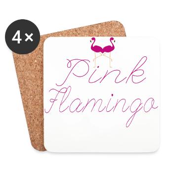 Flamingo Pink Flamingo - Coasters (set of 4) - white - Front