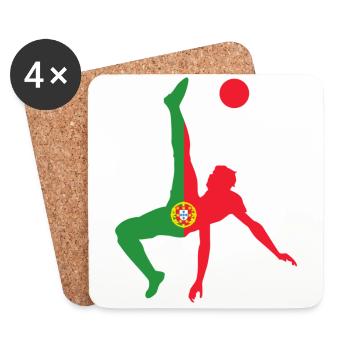 Soccer Portugal de - Untersetzer (4er-Set) - Weiß - Vorne