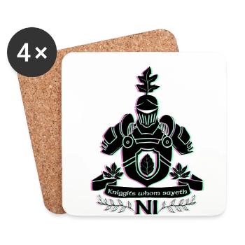Chevaliers Kniggits qui Sayeth Ni - Dessous de verre (lot de 4) - blanc - Devant