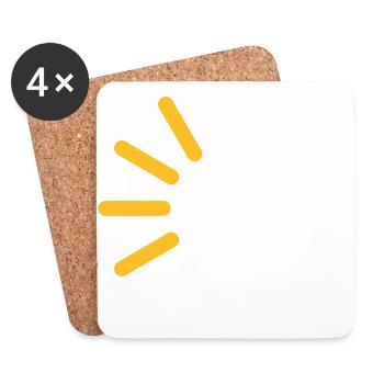 Indicateur de progression pour un téléchargement - Dessous de verre (lot de 4) - blanc - Devant