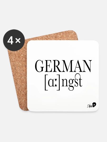 GERMAN ANGST - Untersetzer (4er-Set) - Weiß