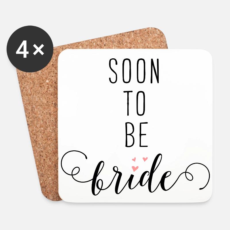 Soon to be Bride - Untersetzer (4er-Set) - Weiß