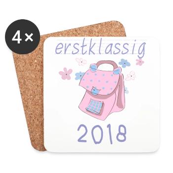erstklassig 2018 - Untersetzer (4er-Set) - Weiß - Vorne