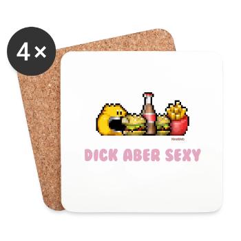 Thick Sexy - Coasters (set of 4) - white - Front
