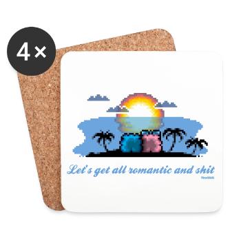 Beach Romantic - Untersetzer (4er-Set) - Weiß - Vorne
