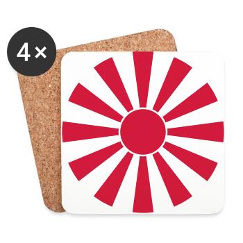 Crest japonais 014 - Dessous de verre (lot de 4) - blanc - Devant
