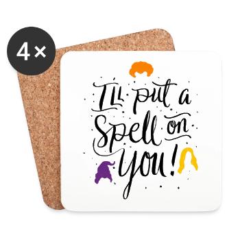 Halloween. Witches I'll put a spell on you. Witches. - Coasters (set of 4) - white - Front