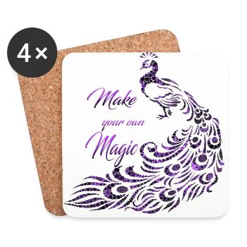 Make your own Magic - Frauen Pullover von Bella - Untersetzer (4er-Set) - Weiß - Vorne