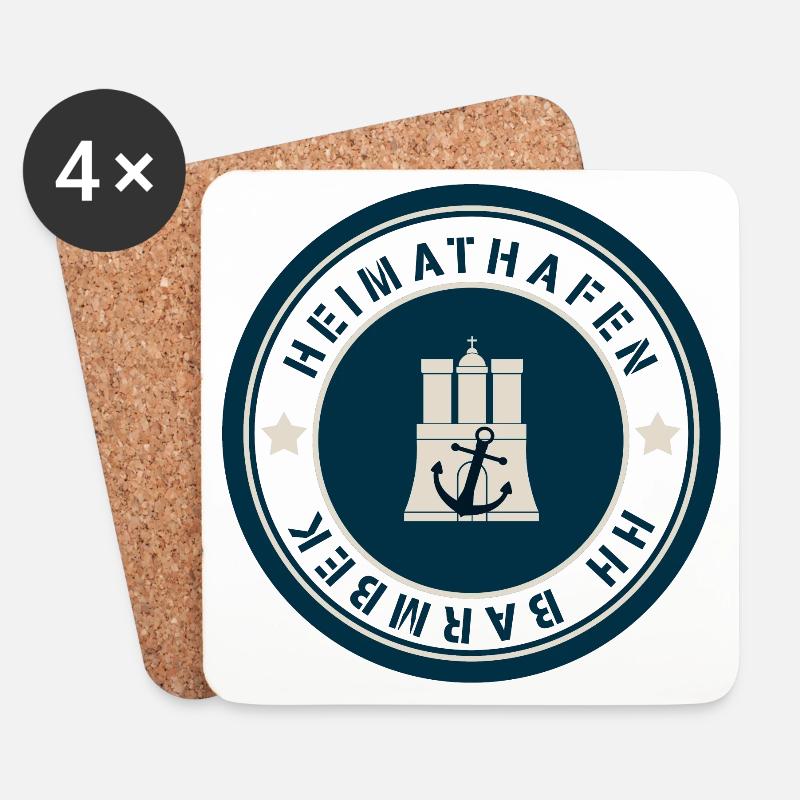 HH Barmbek - Untersetzer (4er-Set) - Weiß