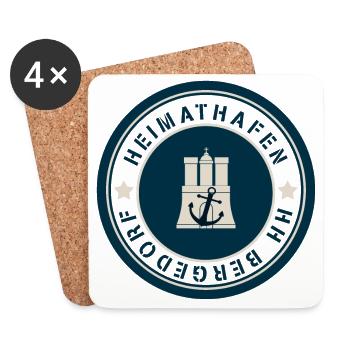 Hamburg Bergedorf - Untersetzer (4er-Set) - Weiß - Vorne