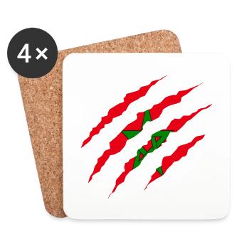 Claw Klaue Laender Morocco png - Coasters (set of 4) - white - Front