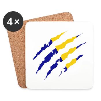 Claw Klaue Laender Bosnien Herzegowina png - Untersetzer (4er-Set) - Weiß - Vorne