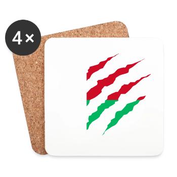 Claw Claw Laender Madagascar png - Coasters (set of 4) - white - Front