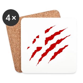 Claw Claw Laender Tonga png - Coasters (set of 4) - white - Front
