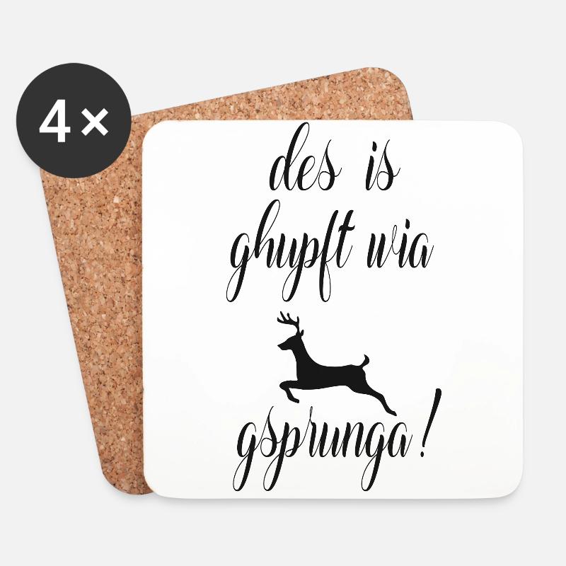 des is ghupft wia gsprunga ! - Untersetzer (4er-Set) - Weiß