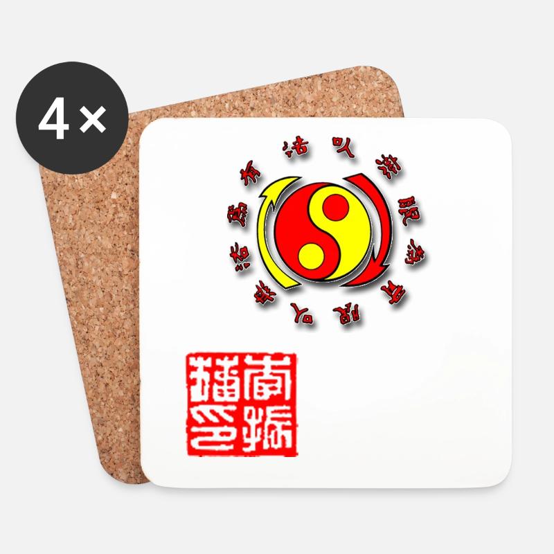 Briefmarke weiß Jeet Kune Do - Untersetzer (4er-Set) - Weiß