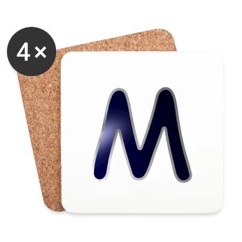 M - Untersetzer (4er-Set) - Weiß - Vorne