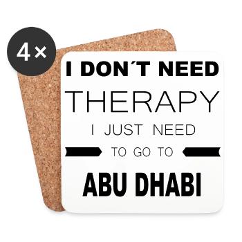 i dont need therapy i just need to go to ABU DHA - Untersetzer (4er-Set) - Weiß - Vorne
