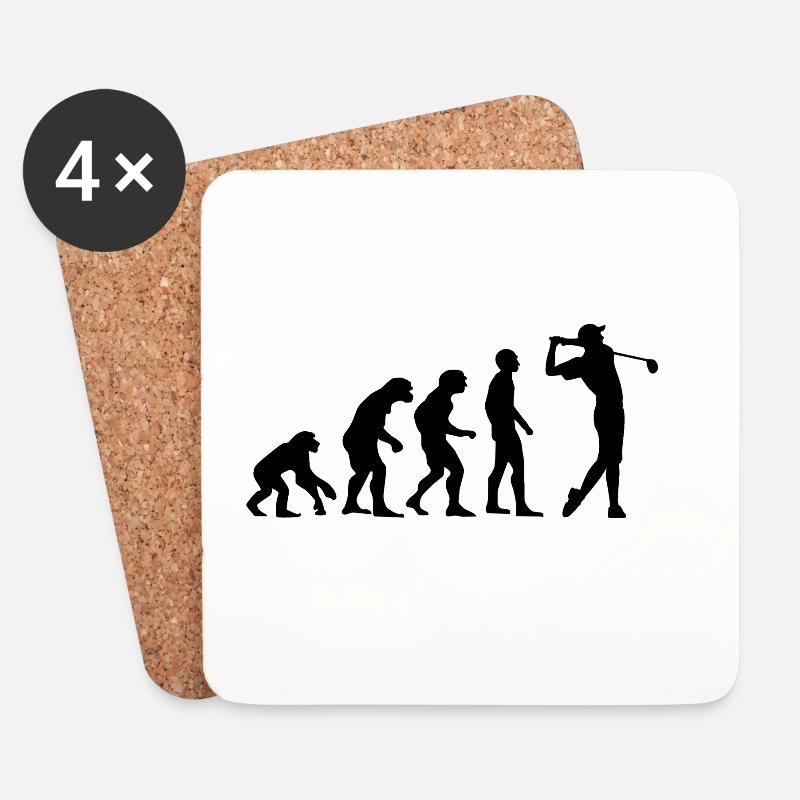 Evolution Golf - Untersetzer (4er-Set) - Weiß