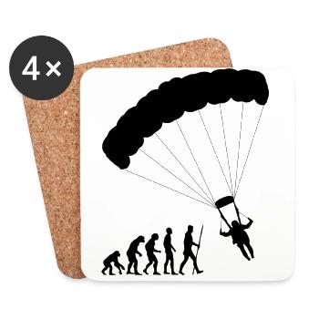 parapente évolution - Dessous de verre (lot de 4) - blanc - Devant
