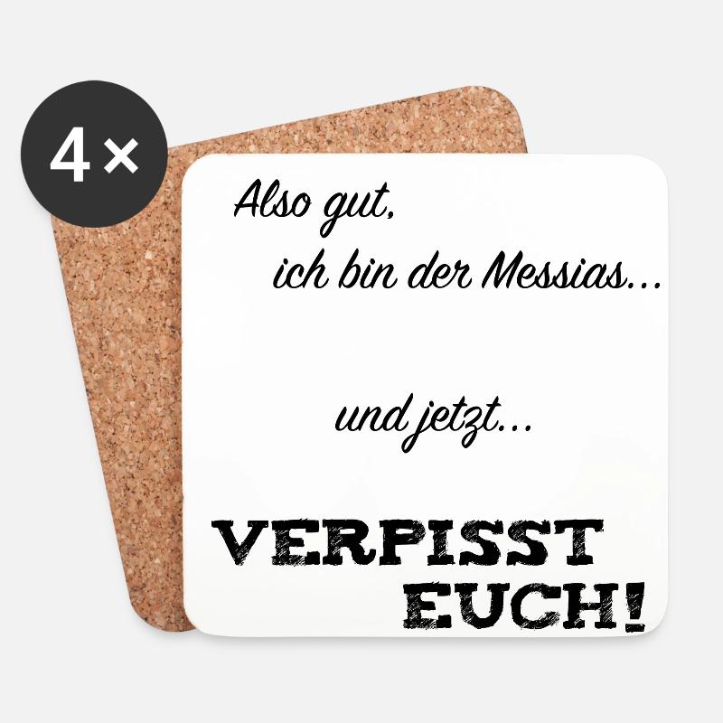 Messias - Untersetzer (4er-Set) - Weiß