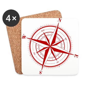 Northrend Compass Logo - Coasters (set of 4) - white - Front