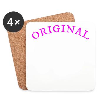 Original 100% Bärbel, Geschenk, Namen - Untersetzer (4er-Set) - Weiß - Vorne