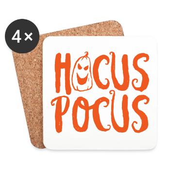 Halloween Hocus Pocus. Kürbis. Herbst. Hexen.Witch - Untersetzer (4er-Set) - Weiß - Vorne