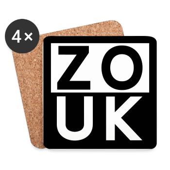 ZOUK -Zouk Dance Fashion - Dessous de verre (lot de 4) - blanc - Devant