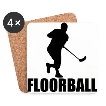 Floorball - Coasters (set of 4) - white - Front