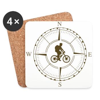 cycling - Coasters (set of 4) - white - Front