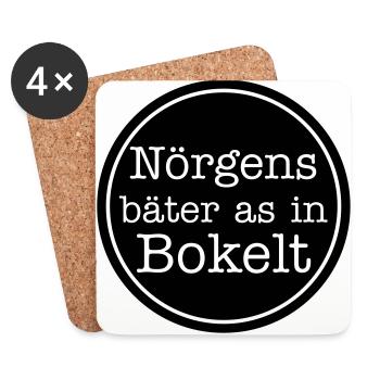 Nörgens bäter as in Bokelt - Untersetzer (4er-Set) - Weiß - Vorne
