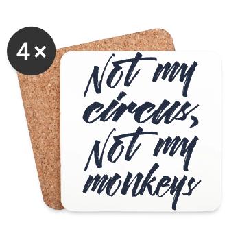 not my circus - Coasters (set of 4) - white - Front