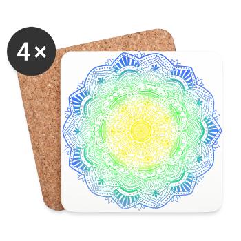 Mandala - Untersetzer (4er-Set) - Weiß - Vorne