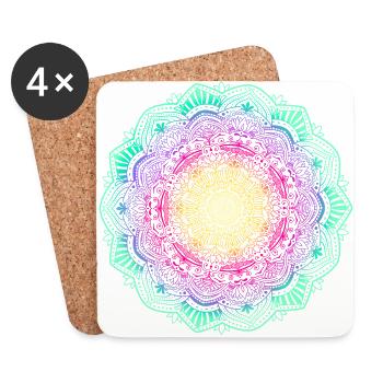 Mandala - Untersetzer (4er-Set) - Weiß - Vorne