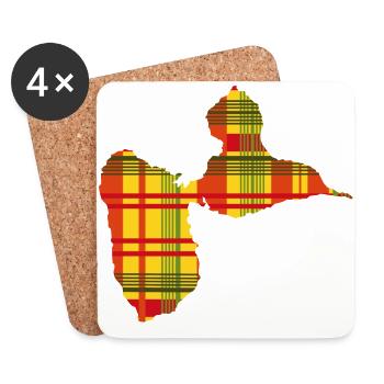 T-shirt Gwada Madrasse - Coasters (set of 4) - white - Front