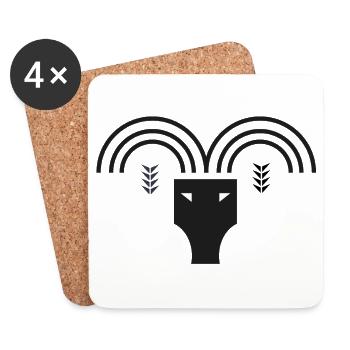 Zodiac Aries - Coasters (set of 4) - white - Front