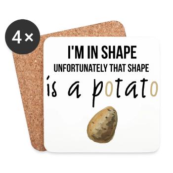 I am in shape - Untersetzer (4er-Set) - Weiß - Vorne