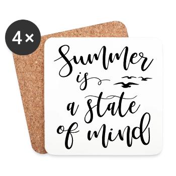 Summer is a state of mind - Untersetzer (4er-Set) - Weiß - Vorne