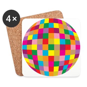 Disco ball - Coasters (set of 4) - white - Front