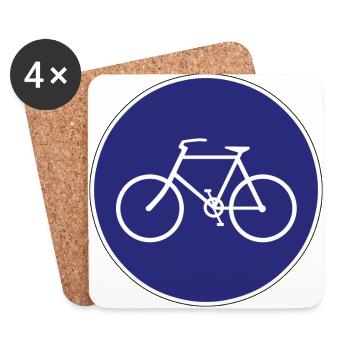 bicycle mountain bike cyclist mountainbike fahrrad - Untersetzer (4er-Set) - Weiß - Vorne