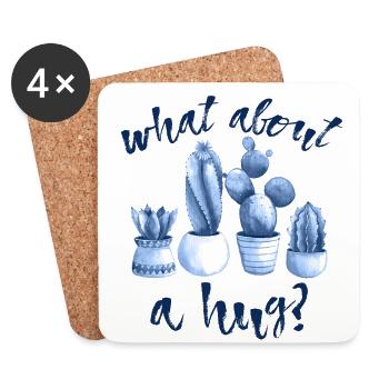 Qu’est-ce qu’on fait ? - Dessous de verre (lot de 4) - blanc - Devant