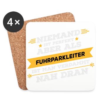 Fuhrparkleiter Beruf Geschenk - Untersetzer (4er-Set) - Weiß - Vorne