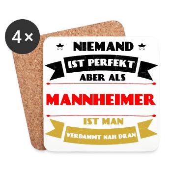 Perfekter Mannheimer - Mannheim Deutschland Pfalz - Untersetzer (4er-Set) - Weiß - Vorne